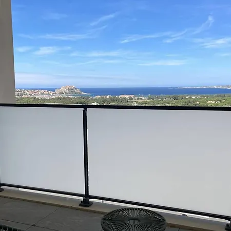 Apartmán T3 Avec Terrasse Panoramique Sur La Baie De Calvi - Fr-1-719-24 *